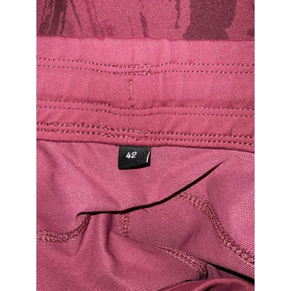 Public Rec All Day Every Day Short Mens 42 Burgundy Red Abstract Camo‎ Athletic
